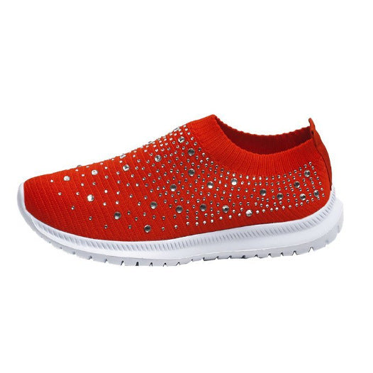 Damen Glitzernde Slip-On Sneaker mit atmungsaktivem Obermaterial und rutschfester Sohle Drune