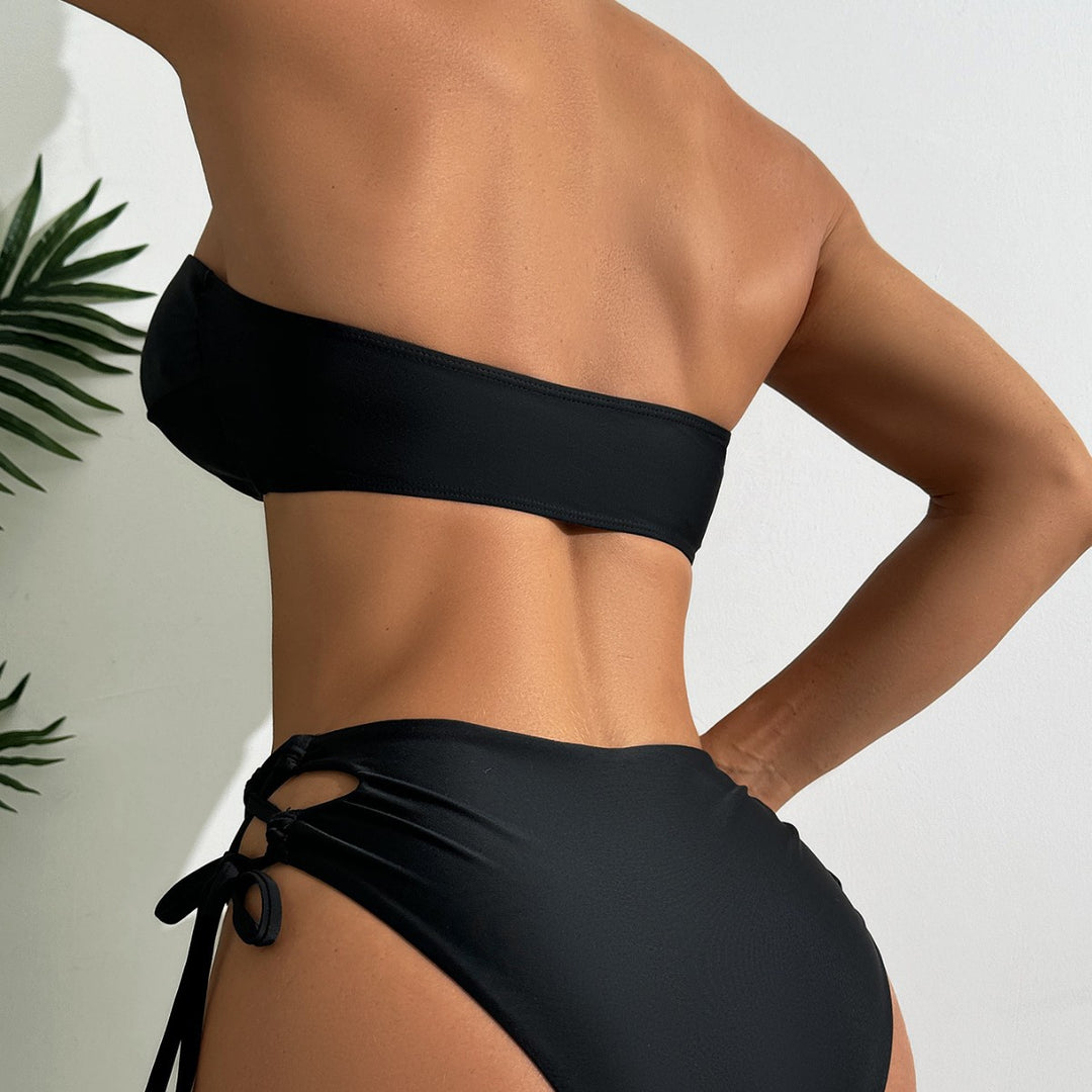 Damen Bandeau-Bikini mit verstellbaren Bindebändern Drune