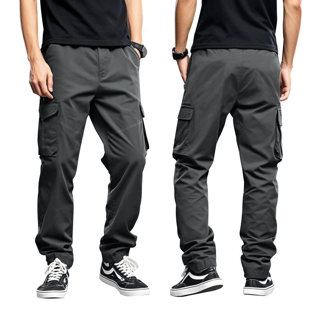 Herren nan Utility-Cargohose mit großen aufgesetzten Klappentaschen und schmal zulaufender Silhouette Drune