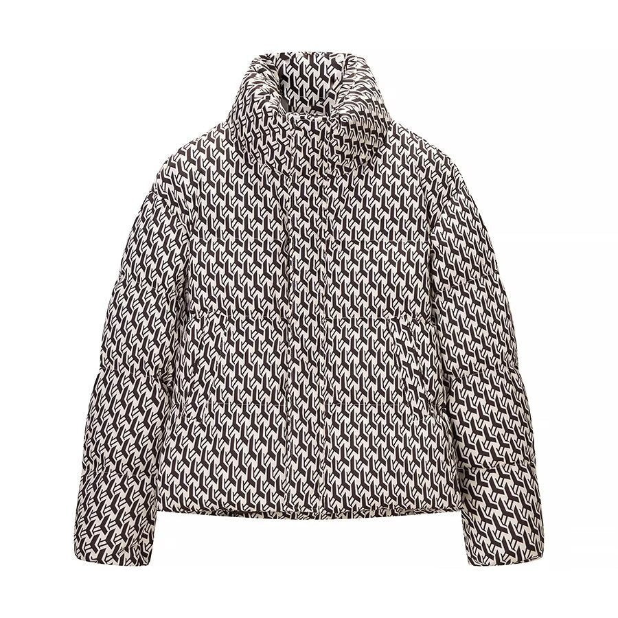 Damen Steppjacke mit modernem Grafikdesign Drune