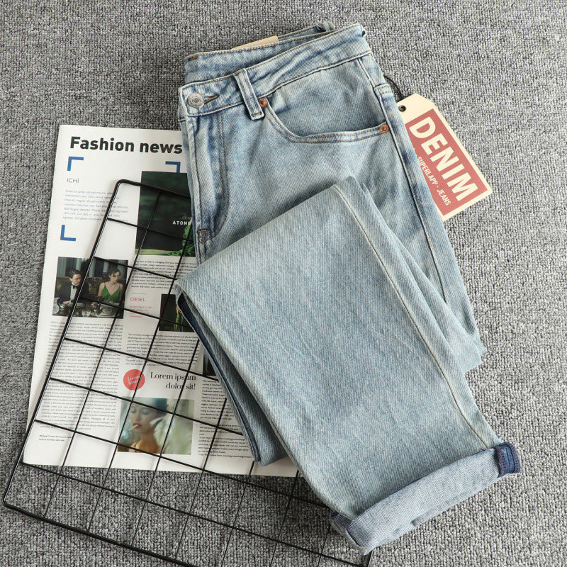 Damen Slim-Fit Jeans im authentischen Vintage-Look mit hohem Bund Drune