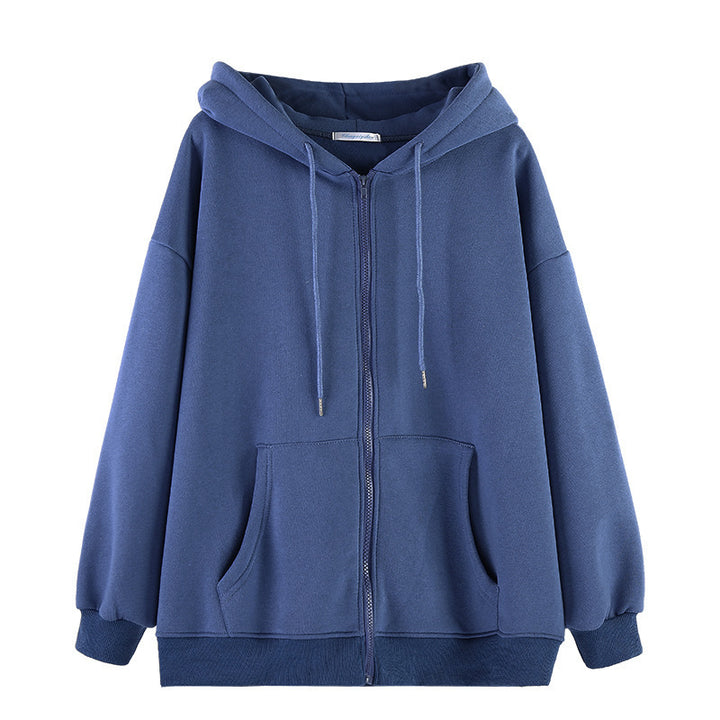 Damen Cozy Übergroße Zip-Up Hoodie Drune