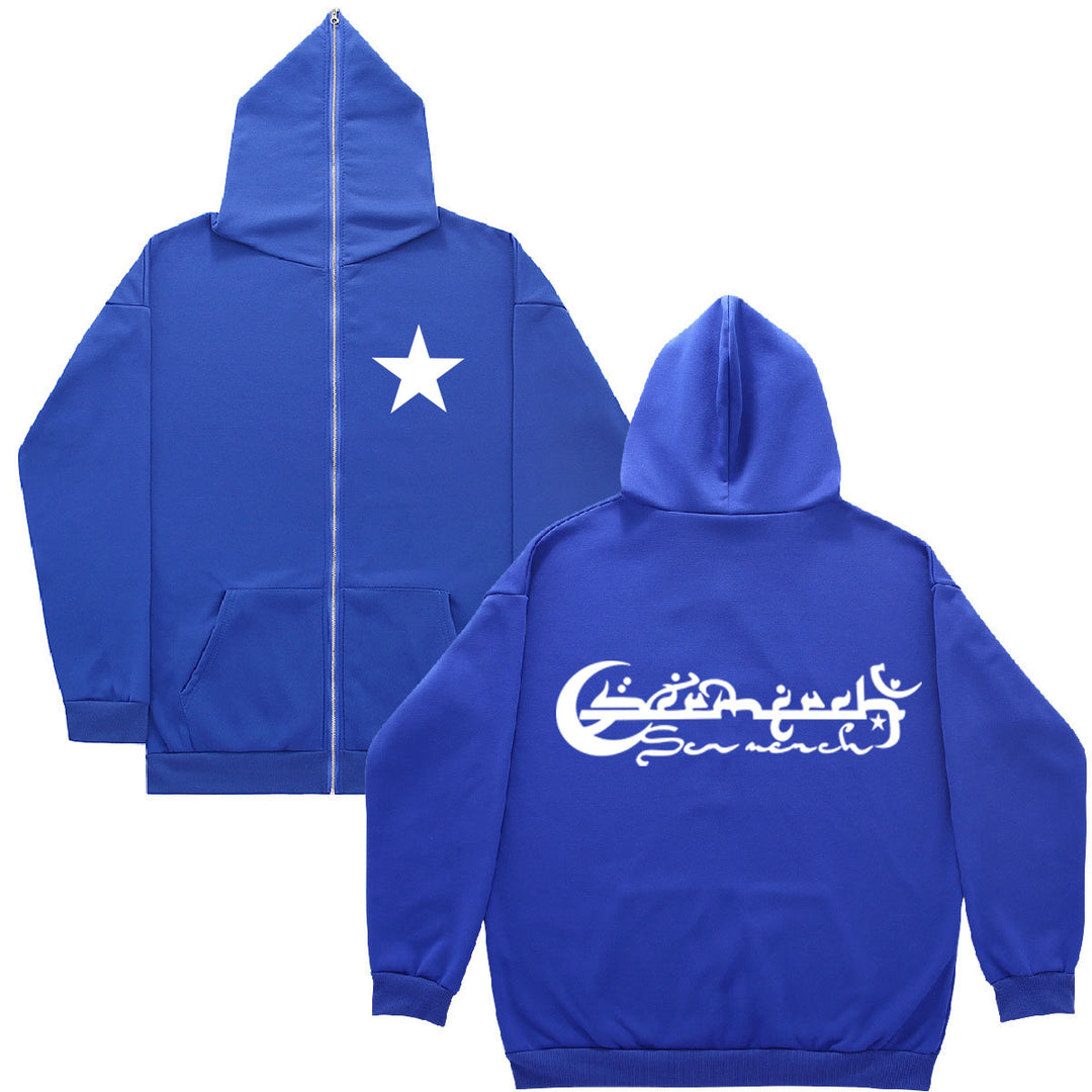Damen Kapuzenjacke mit stylischem Aufdruck und praktischen Taschen Drune