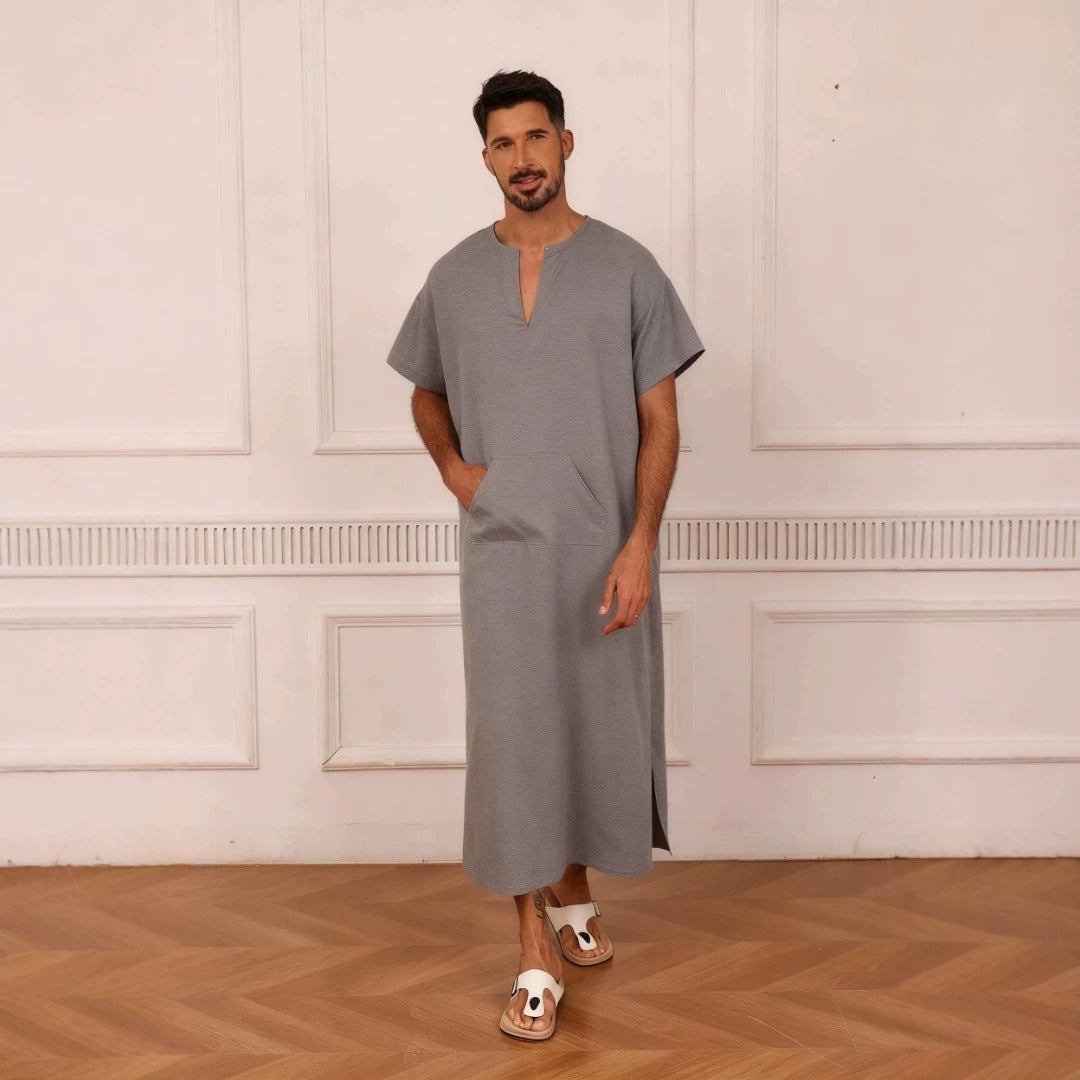 Drune | Bequeme Djellaba mit V-Ausschnitt