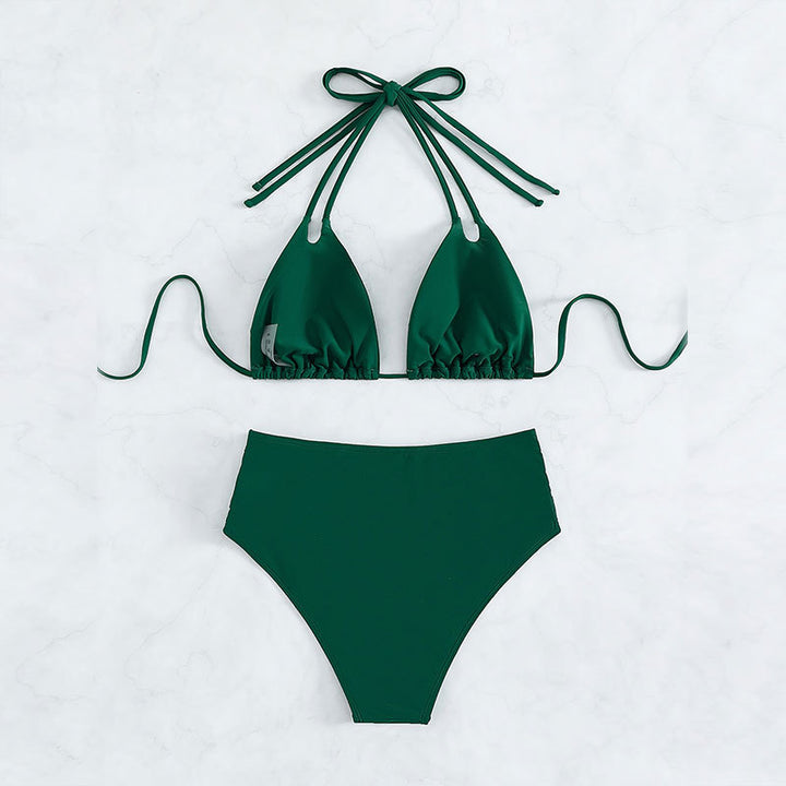 Damen Hochgeschnittener Triangel-Bikini mit innovativem Cut-Out-Design Drune
