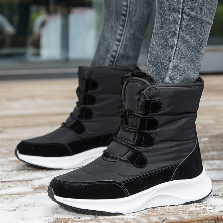 Damen Winterliche Sneaker Boots mit isolierendem Innenfutter und rutschfester Sohle Drune