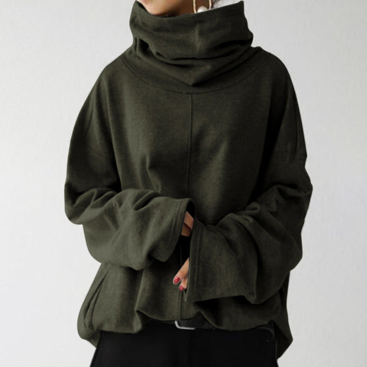 Drune | Trendiger einfarbiger Rollkragenpullover