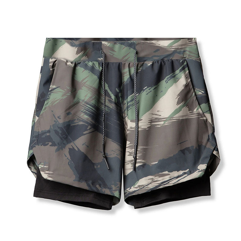 Damen Sportliche Flexibler Laufshorts mit Innenhose Drune