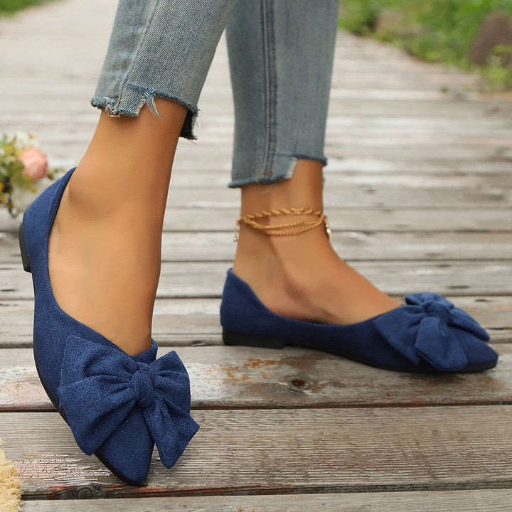 Damen Ballerinas mit dekorativem Schleifendetail und bequemem Fußbett Drune