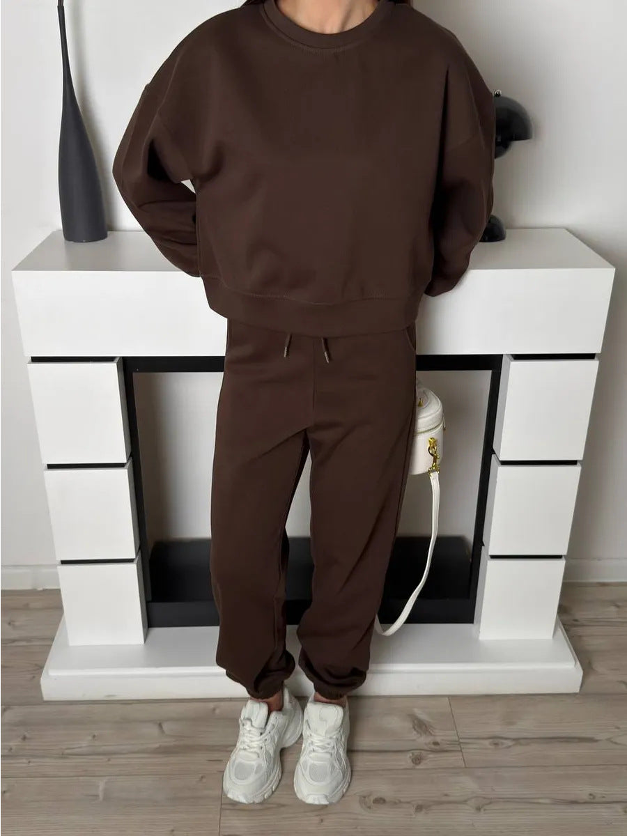Damen Komfortables Sweatset mit lässiger Passform und hohen Bündchen Drune