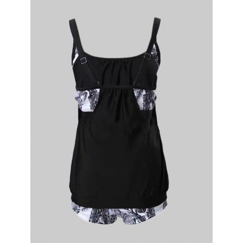 Damen Tankini-Set mit floralem Oberteil und bequemen Shorts Drune