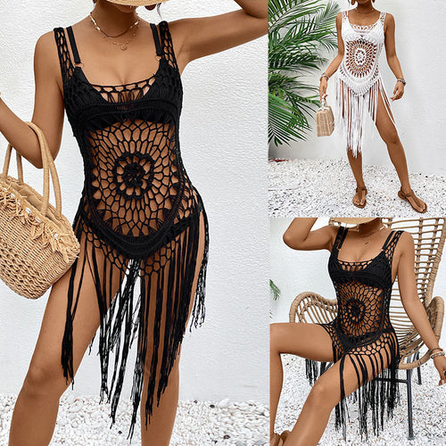 Damen Boho-Strandkleid aus Makramee Drune