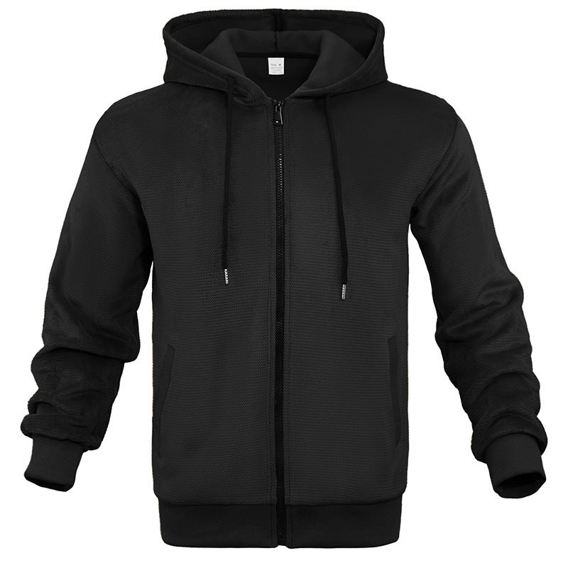 Herren sportlicher Zip-Hoodie aus atmungsaktivem Material mit Taschen Drune