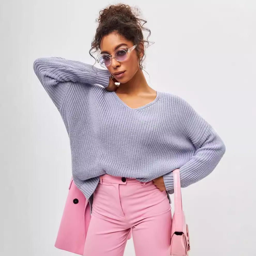 Damen oversized Strickpullover Drune