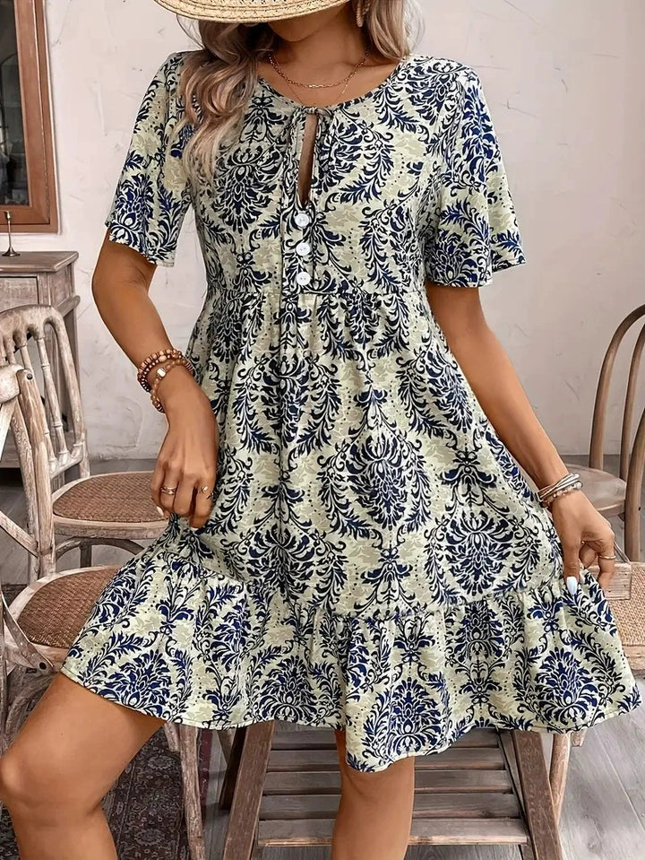 Damen Boho Kleid Drune