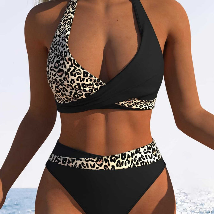 Damen Bandeau-Bikini mit floralem Muster und hohem Beinausschnitt Drune