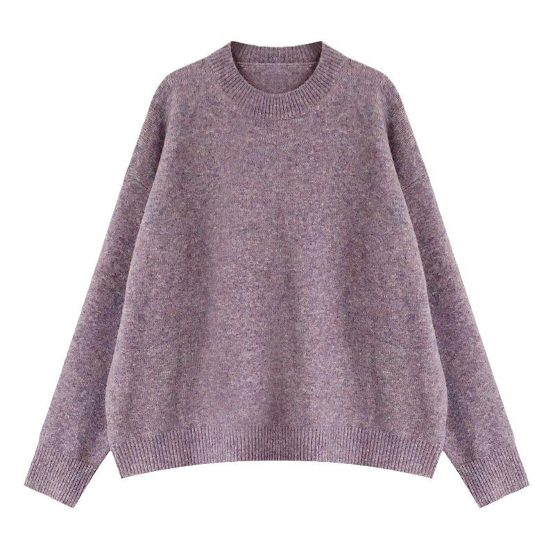 Damen Oversized Strickpullover mit weitem Schnitt und hohen Bündchen Drune