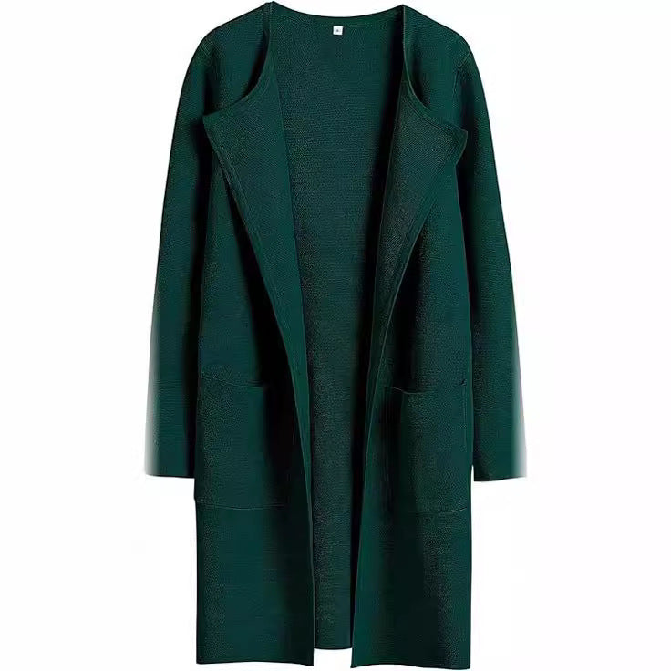 Damen Oversized Strickmantel mit offenen Fronten und praktischen Taschen Drune