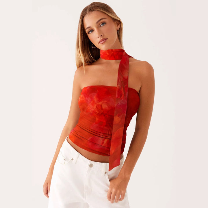 Damen Bandeau-Top mit raffinierten Bindebändern Drune