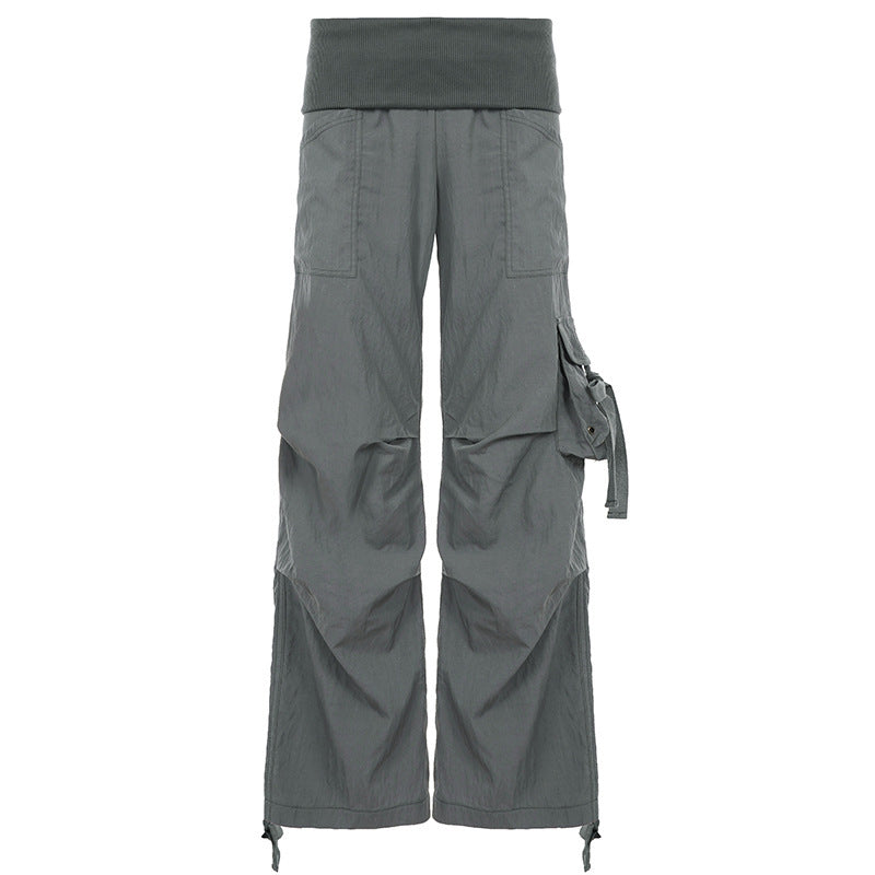 Damen Modische Cargo-Hose mit elastischem Bund und praktischen Taschen Drune