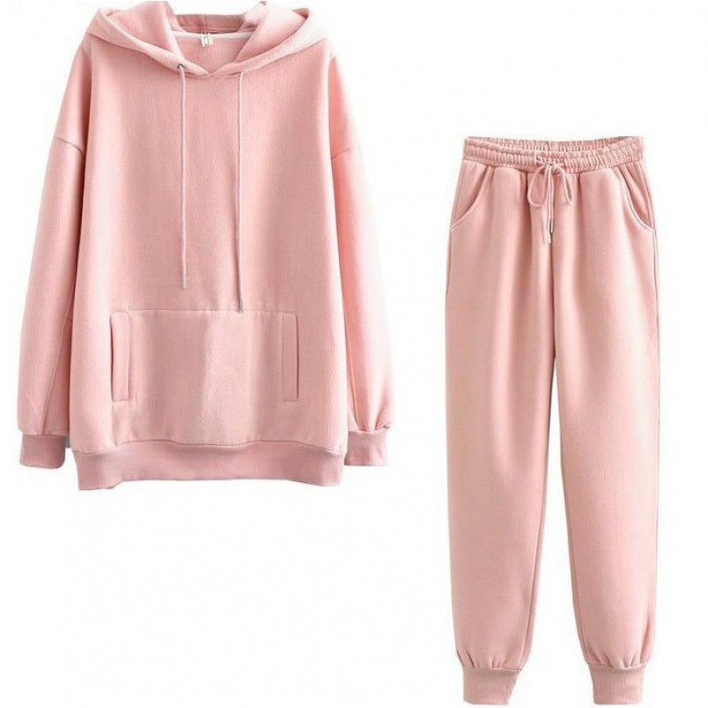 Damen Freizeit-Loungewear-Set mit gemütlichem Kapuzenpullover und bequemen Jogginghosen Drune