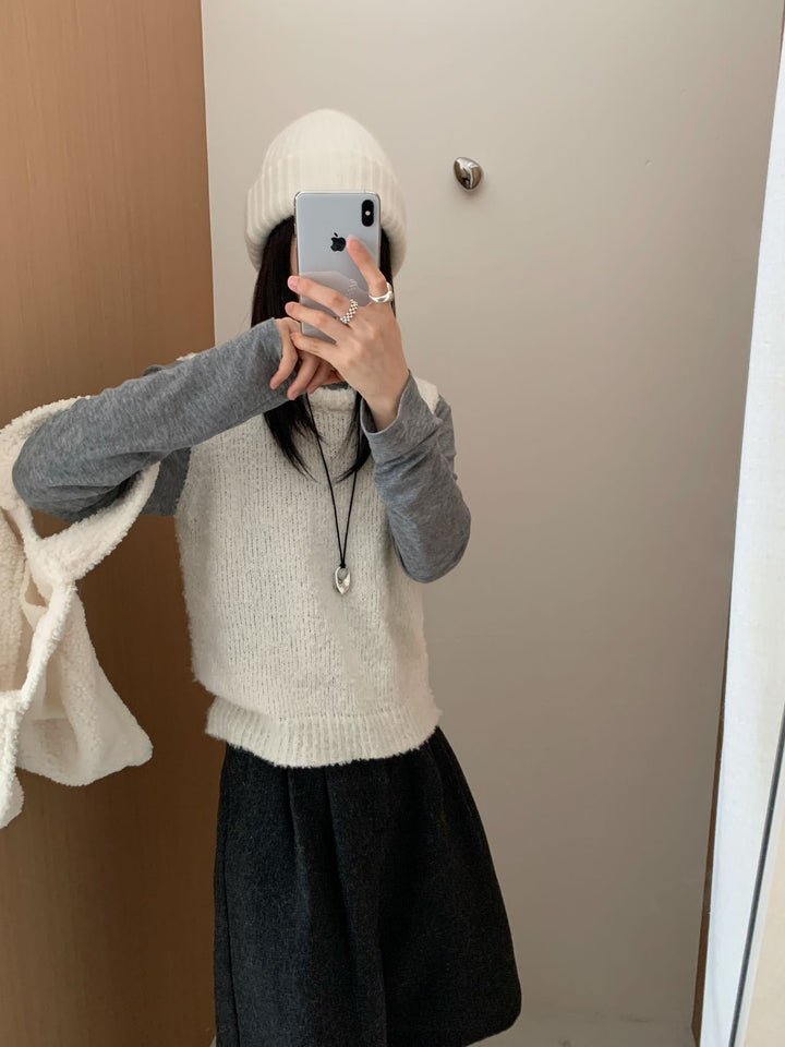 Damen Strickweste mit weichem, flauschigem Material und modernem Schnitt Drune