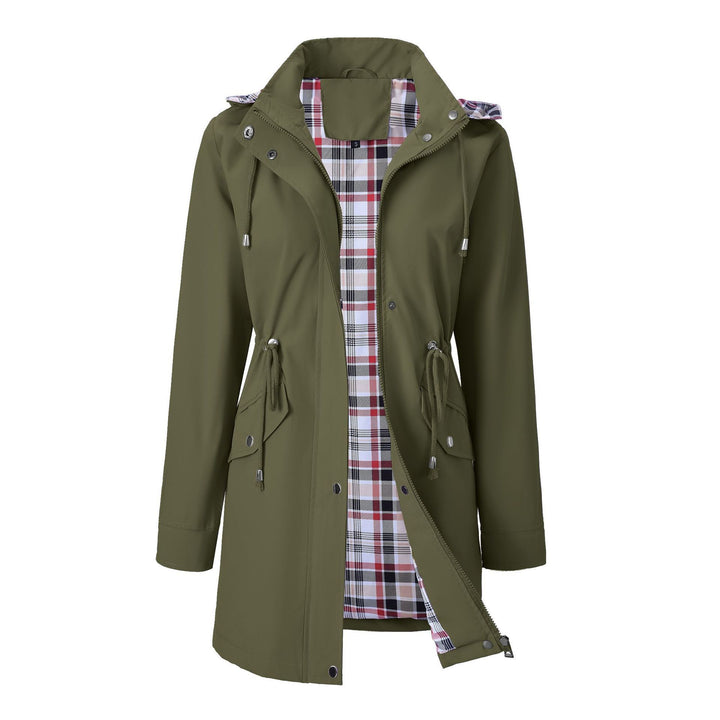 Damen Übergangsjacke mit verstellbarem Bund und einladendem Karomuster Drune