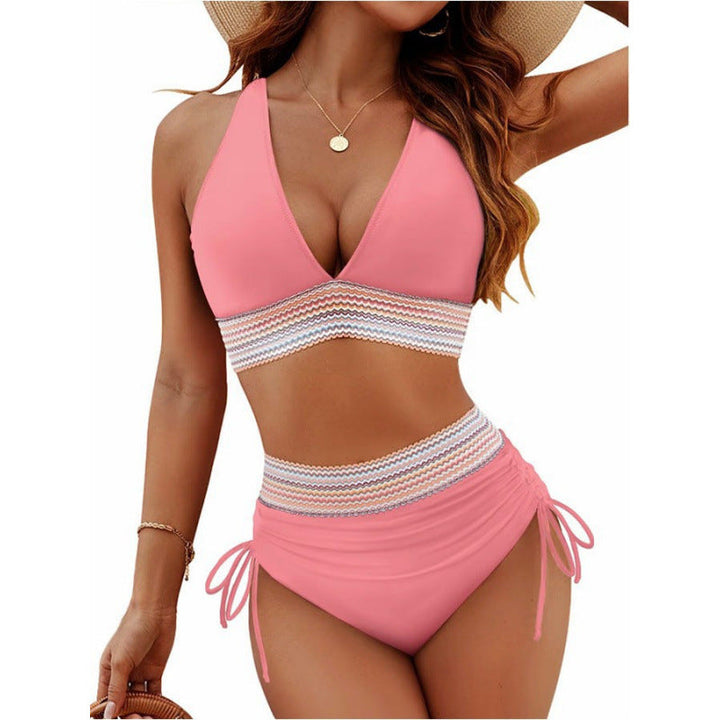 Damen Triangel-Bikini mit verstellbaren Riemen und moderner Rüschenoptik Drune