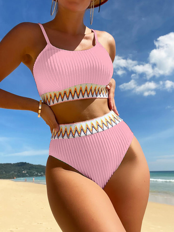 Damen Hochtailliertes Bikiniset mit raffinierten Zierdetails Drune