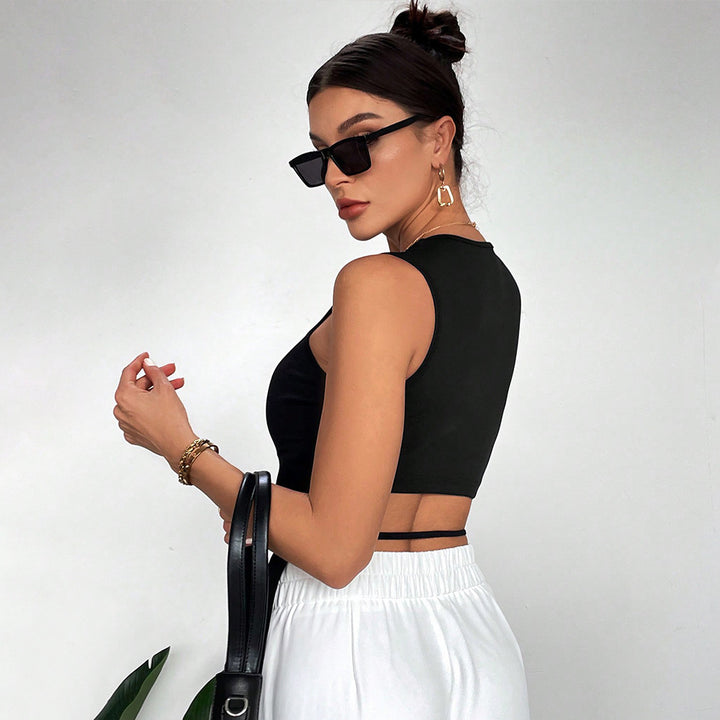 Damen Sportliches Tanktop mit seitlichem Cut-Out Drune