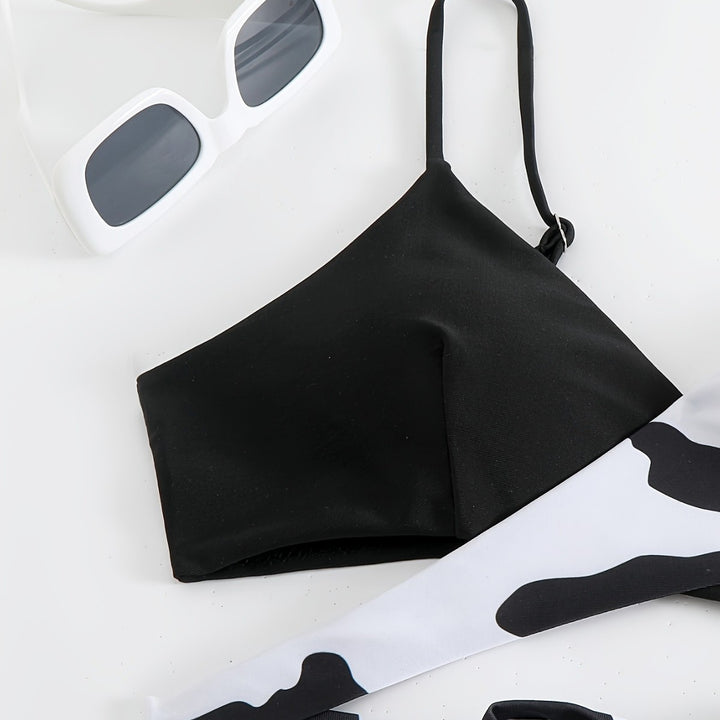 Damen Triangel-Bikini mit sportlichem Knoten-Design Drune