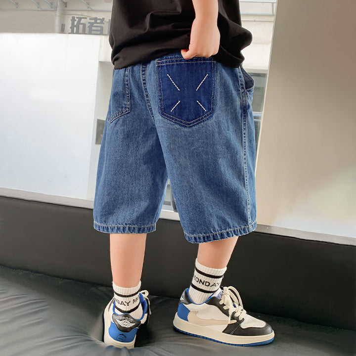 Jungen lässige Denim-Shorts Drune