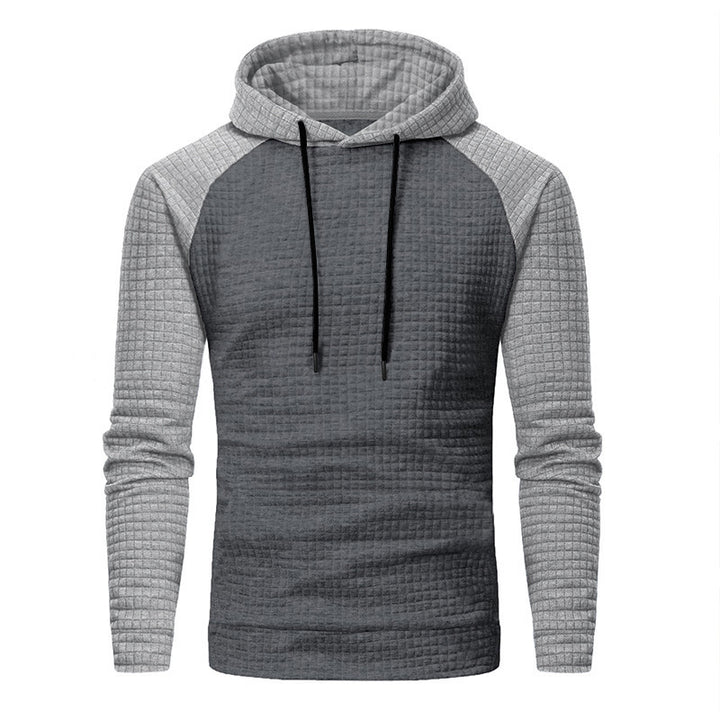 Herren nan gesteppter Kapuzenpullover mit Raglanärmeln und Waffelstruktur Drune