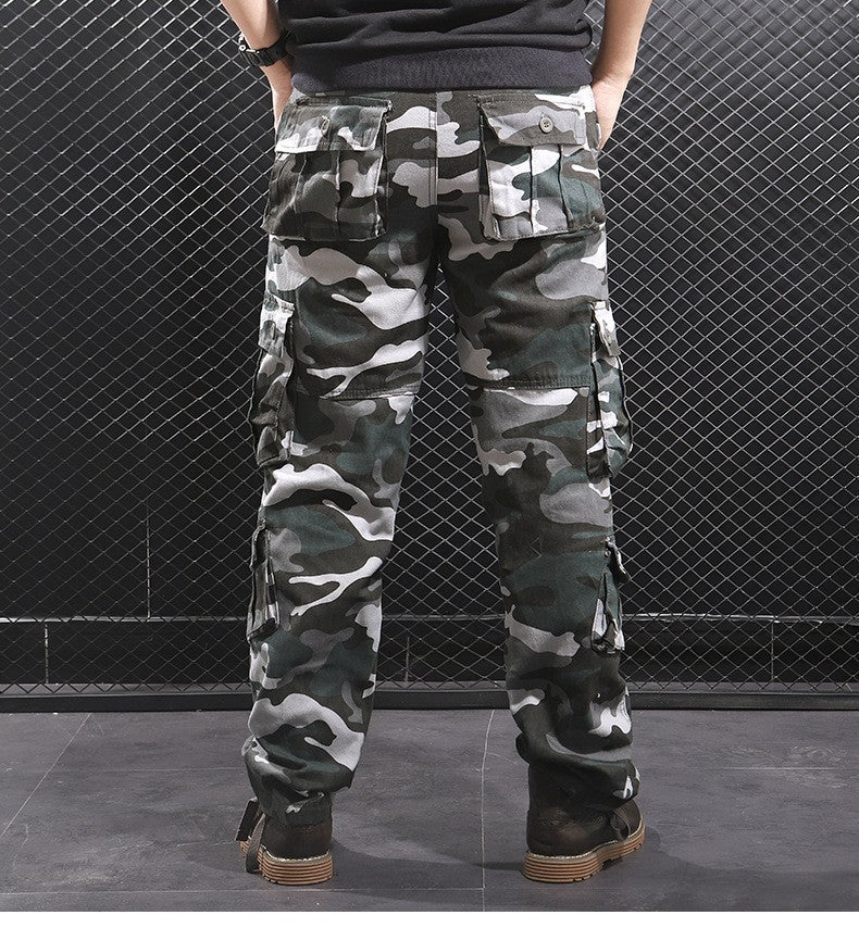 Herren Cargo-Hose mit multifunktionalen Taschen und modischem Camouflage-Design Drune