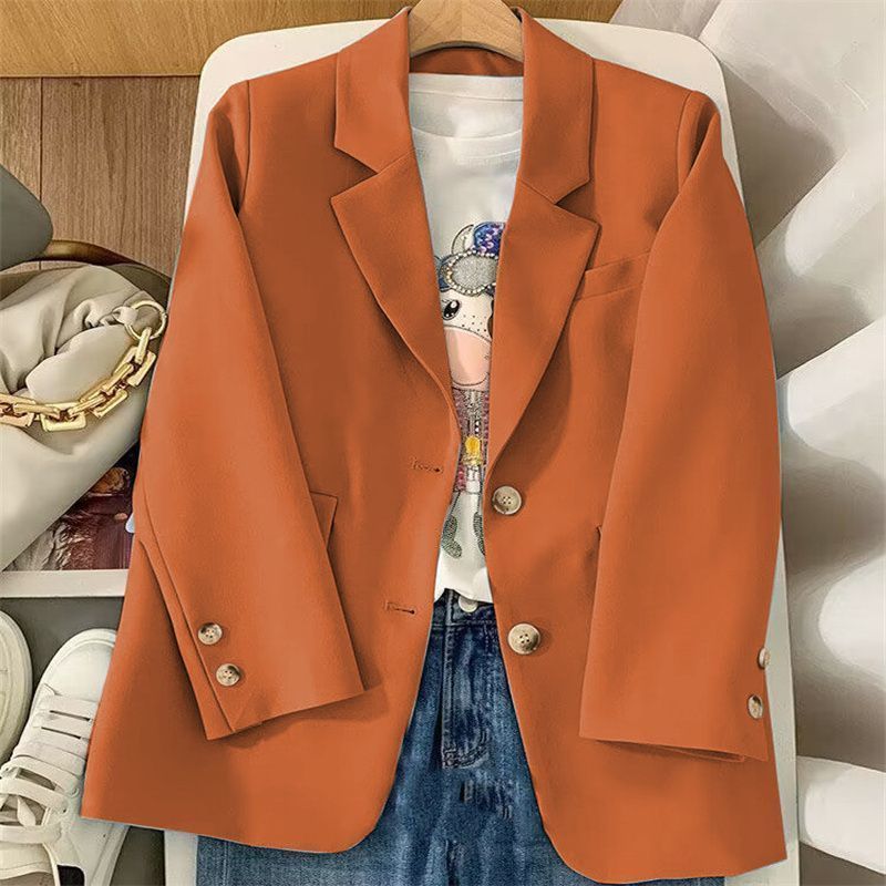 Damen Modischer Blazer mit strukturiertem Stoff und eleganten Knopfdetails Drune