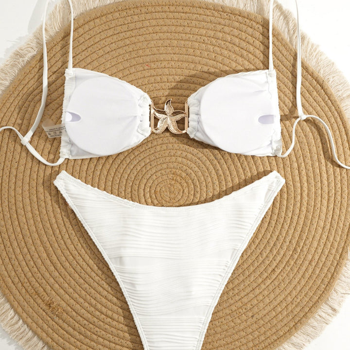 Damen Raffiniertes Bikini-Set mit Gold-Details Drune