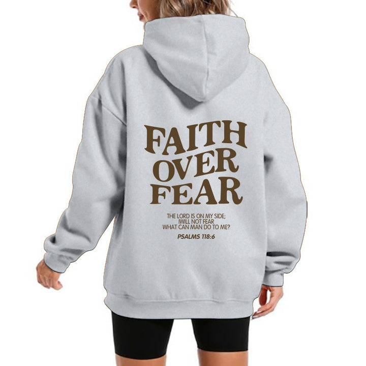 Damen Kapuzensweater mit motivierendem Schriftzug und bequemem Schnitt Drune