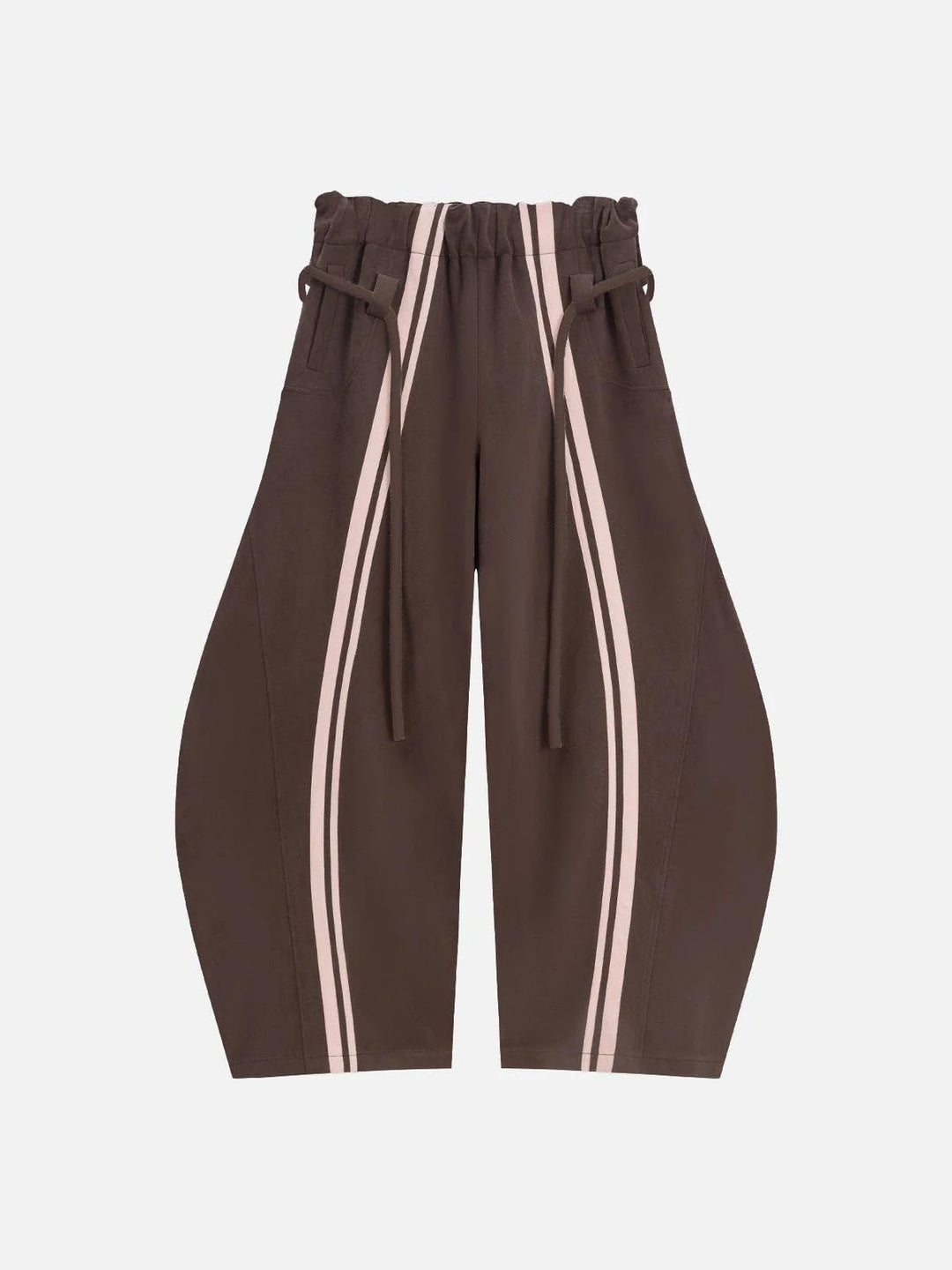 Damen lässige Sporthose mit elastischem Bund und stylischen Streifen Drune