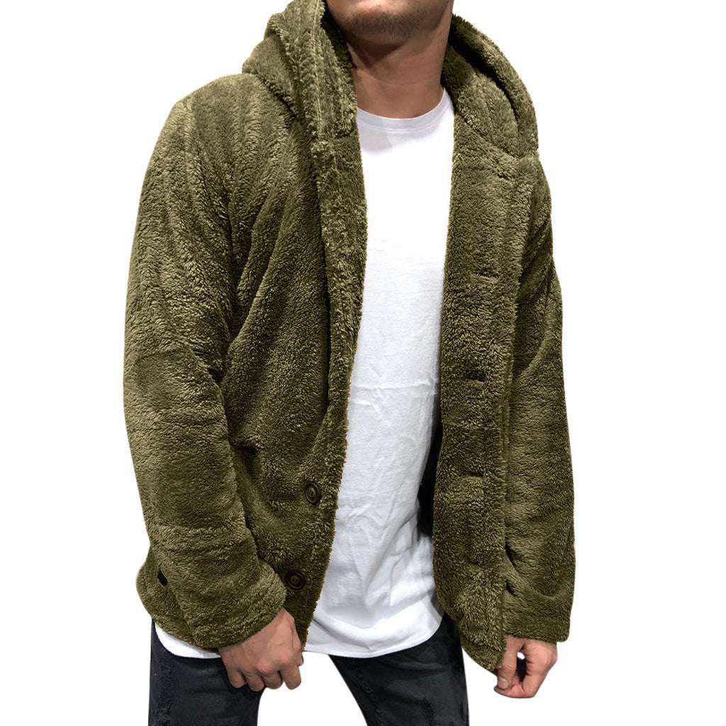 Herren Kuschelige Teddyjacke mit breitem Revers und praktischen Taschen Drune