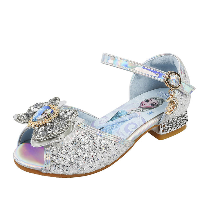 Mädchen Glitzernde Prinzessinnen Ballerinas mit dekorativem Blumenmotiv Drune