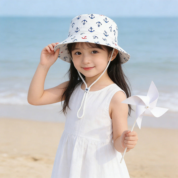 Unisex nan Kinder Sonnenhut mit verstellbarem Kinnband, breiter Krempe und fantasievollem Einhornprint  Drune
