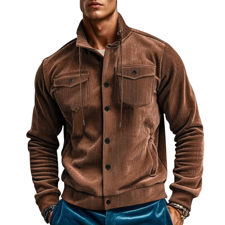Herren modische Cordjacke mit praktischen Taschen und hochwertiger Verarbeitung Drune