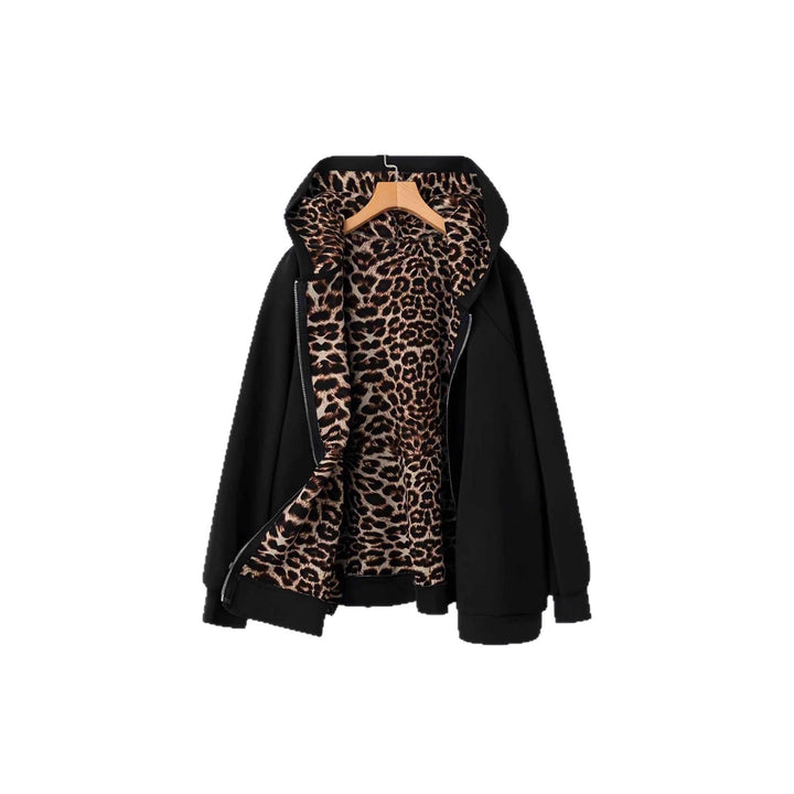 Damen kuschelige Fleecejacke mit tierischem Innenfutter Drune
