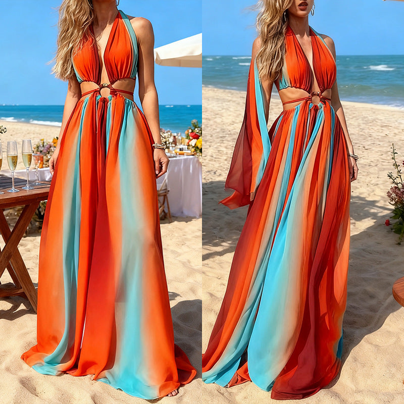 Damen Maxikleid mit raffinierter Wickel-Optik und schmeichelndem Body-Design Drune