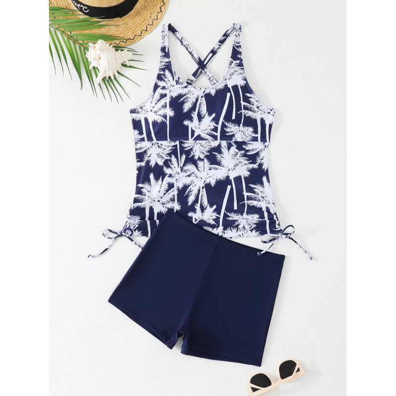 Damen Tankini-Set mit verstellbaren Trägern und seitlichen Bindebändern Drune