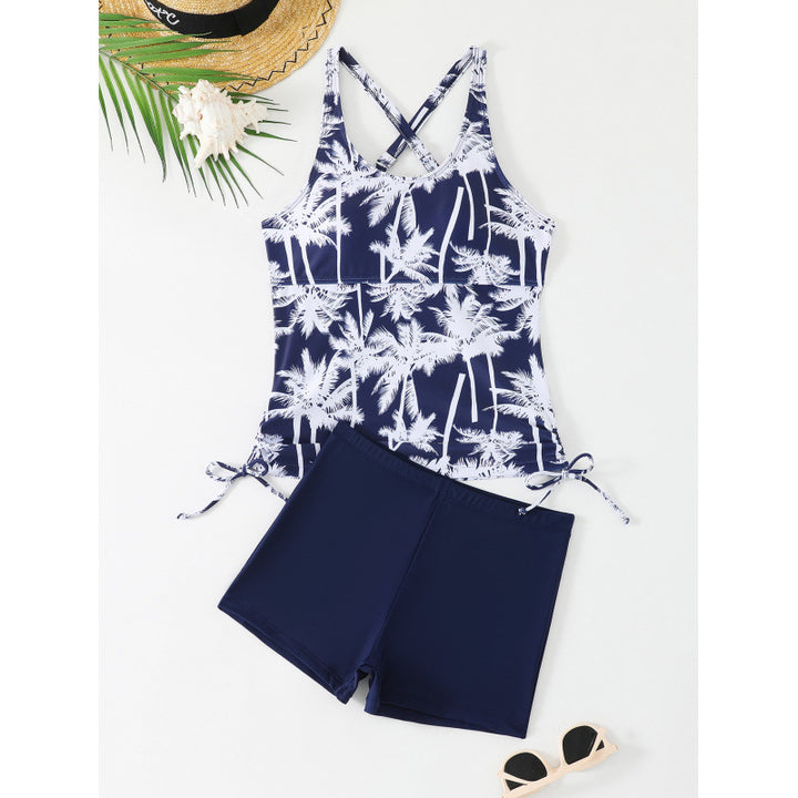 Damen Tankini-Set mit verstellbaren Trägern und seitlichen Bindebändern Drune