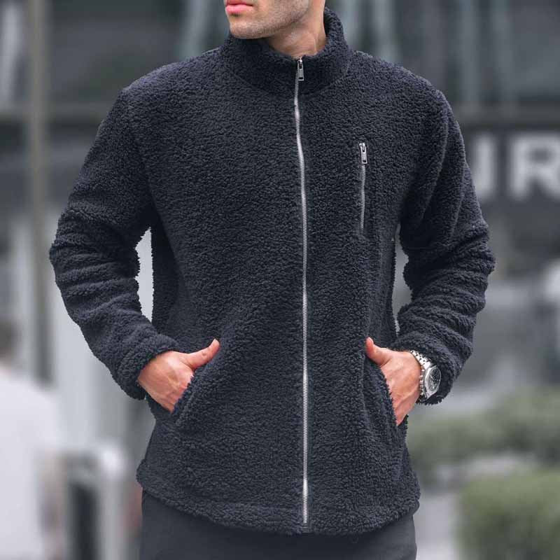 Herren kuschelige Fleecejacke mit praktischem Reißverschluss Drune