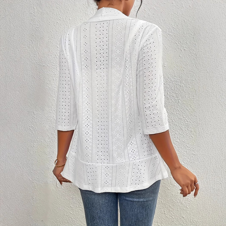 Leichter Blazer mit Lochmuster für Damen Drune