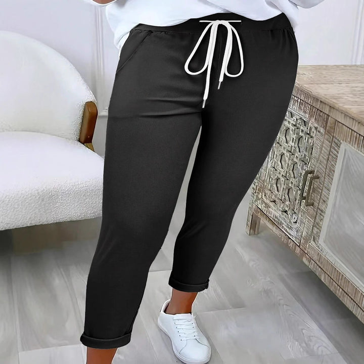 Damen Bequeme Freizeithose mit verstellbarem Taillenbund und lässigem Schnitt Drune