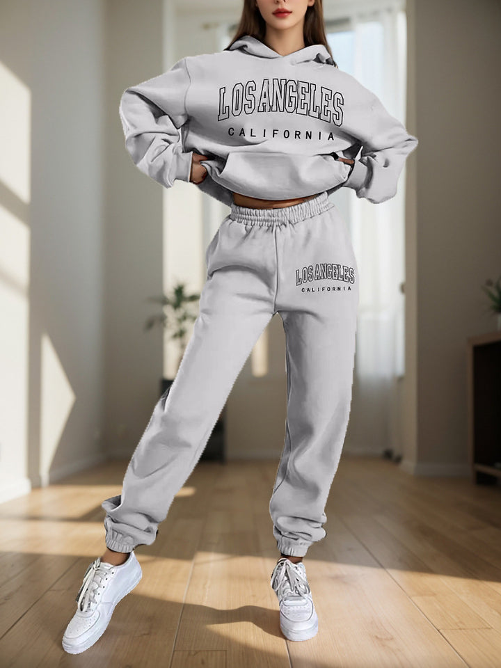 Damen Freizeit Hoodie und Jogginghose Set Drune